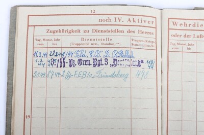 WW2 German Waffen-SS Wehrpass to SS-Sch&uuml;tze Stefan Forny, SS-Feld-Ersatz-Btl. &ldquo;Frundsberg&rdquo; - 5