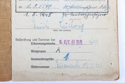 WW2 German Soldbuch to SS-Unterscharf&uuml;hrer Erich Ludwig, SS-Gebirgs-Division &ldquo;Nord&rdquo; - 6