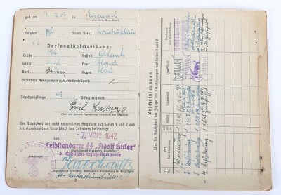 WW2 German Soldbuch to SS-Unterscharf&uuml;hrer Erich Ludwig, SS-Gebirgs-Division &ldquo;Nord&rdquo; - 7
