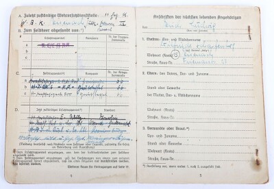 WW2 German Soldbuch to SS-Unterscharf&uuml;hrer Erich Ludwig, SS-Gebirgs-Division &ldquo;Nord&rdquo; - 8