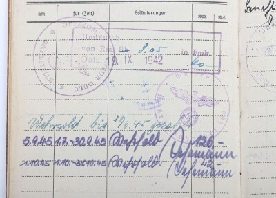 WW2 German Soldbuch to SS-Unterscharf&uuml;hrer Erich Ludwig, SS-Gebirgs-Division &ldquo;Nord&rdquo; - 18