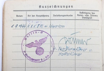 WW2 German Soldbuch to SS-Unterscharf&uuml;hrer Erich Ludwig, SS-Gebirgs-Division &ldquo;Nord&rdquo; - 21
