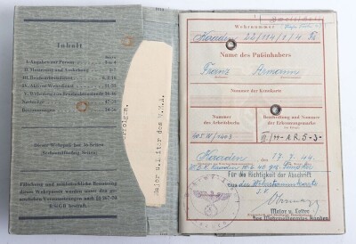 WW2 German Waffen-SS Wehrpass to SS-Unterscharf&uuml;hrer Franz Armann, SS-Totenkopf Art.Ers.Abt. Dachau, later SS-Artillerie-Regiment 5 &ldquo;Wiking&rdquo; - 3
