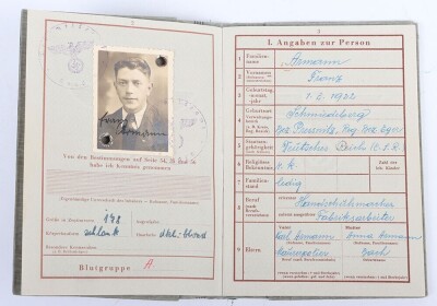 WW2 German Waffen-SS Wehrpass to SS-Unterscharf&uuml;hrer Franz Armann, SS-Totenkopf Art.Ers.Abt. Dachau, later SS-Artillerie-Regiment 5 &ldquo;Wiking&rdquo; - 4