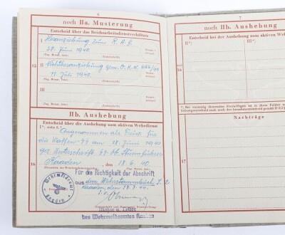 WW2 German Waffen-SS Wehrpass to SS-Unterscharf&uuml;hrer Franz Armann, SS-Totenkopf Art.Ers.Abt. Dachau, later SS-Artillerie-Regiment 5 &ldquo;Wiking&rdquo; - 5
