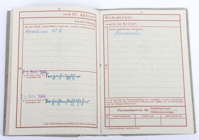WW2 German Waffen-SS Wehrpass to SS-Unterscharf&uuml;hrer Franz Armann, SS-Totenkopf Art.Ers.Abt. Dachau, later SS-Artillerie-Regiment 5 &ldquo;Wiking&rdquo; - 8
