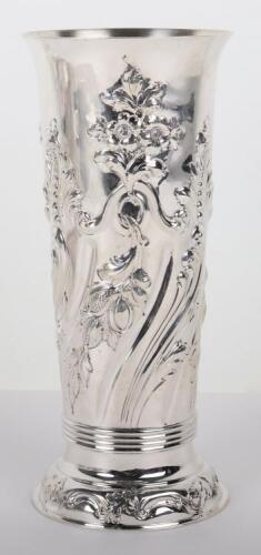 A Victorian silver vase, Daniel & John Welby, London 1897