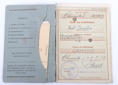 Third Reich Wehrpass and OT-Dienstbuch to Gefr. Paul Tauscher, Polish Campaign and later Organisation Todt Service - 4