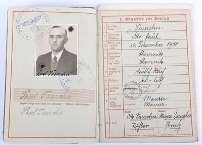 Third Reich Wehrpass and OT-Dienstbuch to Gefr. Paul Tauscher, Polish Campaign and later Organisation Todt Service - 5