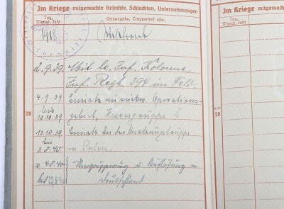Third Reich Wehrpass and OT-Dienstbuch to Gefr. Paul Tauscher, Polish Campaign and later Organisation Todt Service - 9