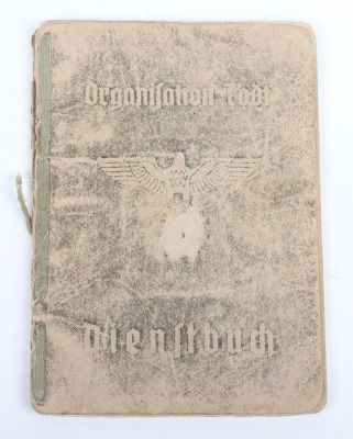 Third Reich Wehrpass and OT-Dienstbuch to Gefr. Paul Tauscher, Polish Campaign and later Organisation Todt Service - 11