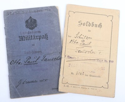 Third Reich Wehrpass and OT-Dienstbuch to Gefr. Paul Tauscher, Polish Campaign and later Organisation Todt Service - 15