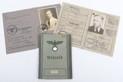 WW2 German Wehrpass to Obergefreiter Franz Hoffmann, Division &ldquo;Hermann G&ouml;ring&rdquo;, Italy 1943