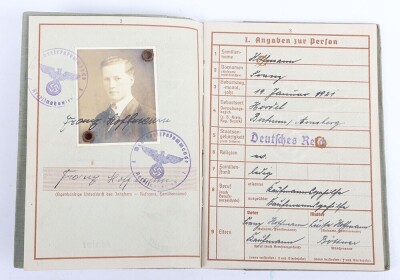 WW2 German Wehrpass to Obergefreiter Franz Hoffmann, Division &ldquo;Hermann G&ouml;ring&rdquo;, Italy 1943 - 5