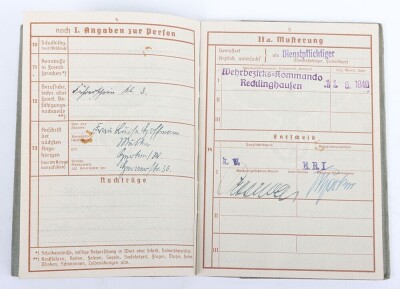 WW2 German Wehrpass to Obergefreiter Franz Hoffmann, Division &ldquo;Hermann G&ouml;ring&rdquo;, Italy 1943 - 6