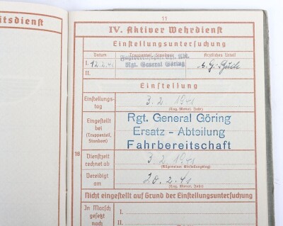 WW2 German Wehrpass to Obergefreiter Franz Hoffmann, Division &ldquo;Hermann G&ouml;ring&rdquo;, Italy 1943 - 7