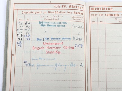 WW2 German Wehrpass to Obergefreiter Franz Hoffmann, Division &ldquo;Hermann G&ouml;ring&rdquo;, Italy 1943 - 8