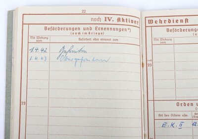 WW2 German Wehrpass to Obergefreiter Franz Hoffmann, Division &ldquo;Hermann G&ouml;ring&rdquo;, Italy 1943 - 11