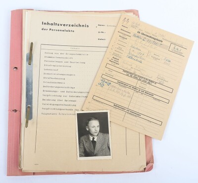 WW2 German SS Personnel File to SS-Unterscharf&uuml;hrer Otto Kasten, Waffen-SS Erg&auml;nzungsamt Ostsee, SS-Polizei Panzergrenadier Division