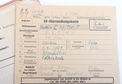 WW2 German SS Personnel File to SS-Unterscharf&uuml;hrer Otto Kasten, Waffen-SS Erg&auml;nzungsamt Ostsee, SS-Polizei Panzergrenadier Division - 2