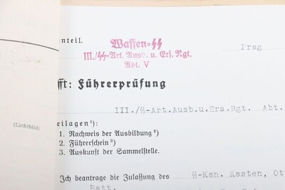 WW2 German SS Personnel File to SS-Unterscharf&uuml;hrer Otto Kasten, Waffen-SS Erg&auml;nzungsamt Ostsee, SS-Polizei Panzergrenadier Division - 4