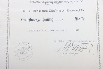 Luftwaffe Award Document Grouping to Uffz. P. Pawlik, Air Gunner of 1.(F)/124 - 18