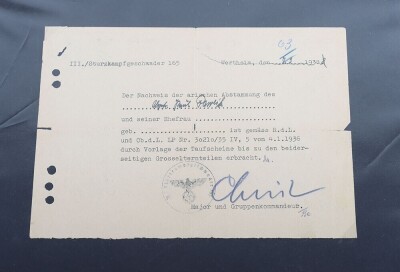 Luftwaffe Award Document Grouping to Uffz. P. Pawlik, Air Gunner of 1.(F)/124 - 26
