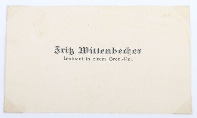 WW2 German Award Document Grouping to Leutnant Fritz Wittenbecher, 8./J&auml;ger-Regiment 741, 114. J&auml;ger-Division - 31