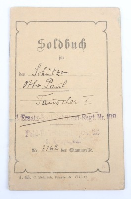 Third Reich Wehrpass and OT-Dienstbuch to Gefr. Paul Tauscher, Polish Campaign and later Organisation Todt Service - 17