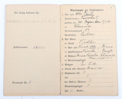 Third Reich Wehrpass and OT-Dienstbuch to Gefr. Paul Tauscher, Polish Campaign and later Organisation Todt Service - 18