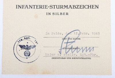 WW2 German Army Award Document Group to an Obergefreiter Karl Eifel of 12./J&auml;ger-Regiment 204, 97. J&auml;ger-Division - 17