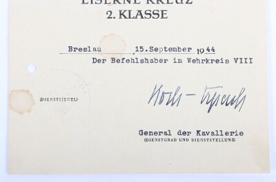 WW2 German Award Document Grouping to Obergefreiter Wolfgang Spichtinger, Pionier-Bataillon 745, Festung Breslau - 8