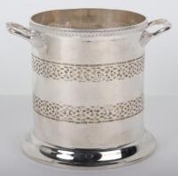 An early 20th century silver champagne stand, Alexander Clarke & Co Ltd