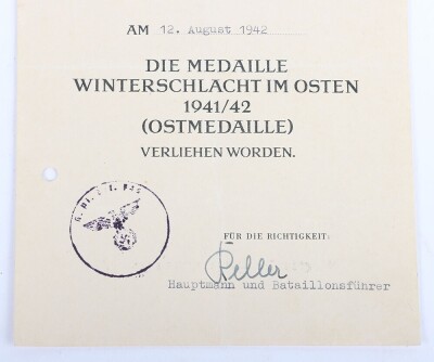 WW2 German Award Document Grouping to Obergefreiter Wolfgang Spichtinger, Pionier-Bataillon 745, Festung Breslau - 11
