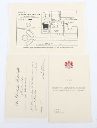 Grouping of Three Pre-War Anglo-German Diplomatic Documents Connected with Vice-Admiral von Trotha and the Imperial War Graves Commission