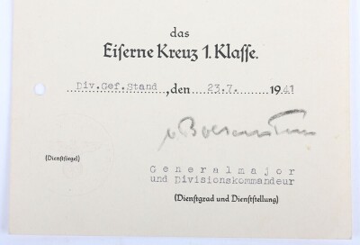 WW2 German Award Document Grouping to Leutnant Wilhelm Siebert, Infanterie-Regiment 15, 29. Infanterie-Division - 7