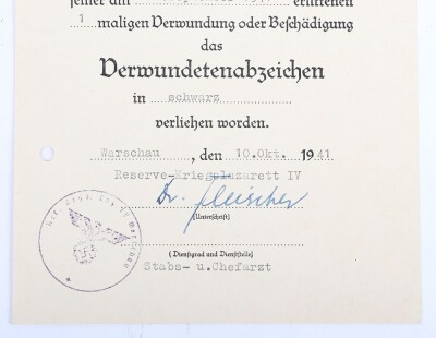 WW2 German Award Document Grouping to Leutnant Wilhelm Siebert, Infanterie-Regiment 15, 29. Infanterie-Division - 13