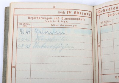Wehrpass and Panzer Assault Badge recommendation document to a Panther tank crewman, 116. Panzer-Division &ldquo;Windhund&rdquo; - 9