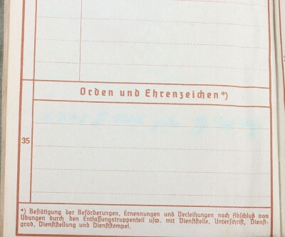 Wehrpass and Panzer Assault Badge recommendation document to a Panther tank crewman, 116. Panzer-Division &ldquo;Windhund&rdquo; - 14