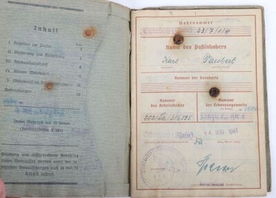 Wehrpass and Panzer Assault Badge recommendation document to Panther tank radio operator Karl Daubert, 116. Panzer-Division &ldquo;Windhund&rdquo; - 8