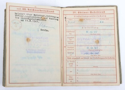 Wehrpass and Panzer Assault Badge recommendation document to Panther tank radio operator Karl Daubert, 116. Panzer-Division &ldquo;Windhund&rdquo; - 12