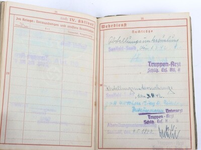 Wehrpass and Panzer Assault Badge recommendation document to Panther tank radio operator Karl Daubert, 116. Panzer-Division &ldquo;Windhund&rdquo; - 19