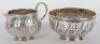 A Victorian silver sugar and cream, Richard Sibley, London 1871