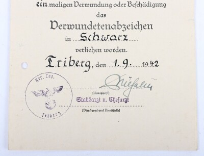 WW2 German Panzer Award Document Grouping to Leutnant Peter Bore, 24. Panzer-Division - 8