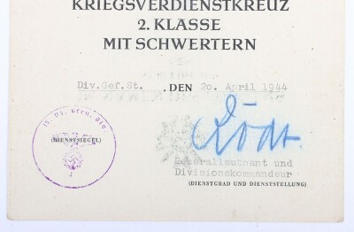 WW2 German Award Document Grouping to Unteroffizier F. Dombacher, 15. Panzergrenadier-Division - 6