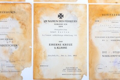Important WW2 German Group of six Award Documents to Members of 116. Panzer-Division &ldquo;Windhund - 13