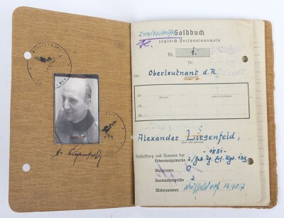 Soldbuch and Award Document Grouping to Oberleutnant Liesenfeld, Member of Geb. Jg. Btl. 201 - 4