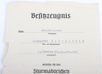 Soldbuch and Award Document Grouping to Oberleutnant Liesenfeld, Member of Geb. Jg. Btl. 201 - 11