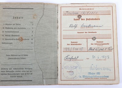 Wehrpass to Uffz. Rolf Lindemann, Iron Cross 2nd Class recipient, Aufkl&auml;rungs-Abt 8, Panzer Reconnaissance unit - 3