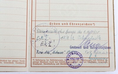 Wehrpass to Uffz. Rolf Lindemann, Iron Cross 2nd Class recipient, Aufkl&auml;rungs-Abt 8, Panzer Reconnaissance unit - 13